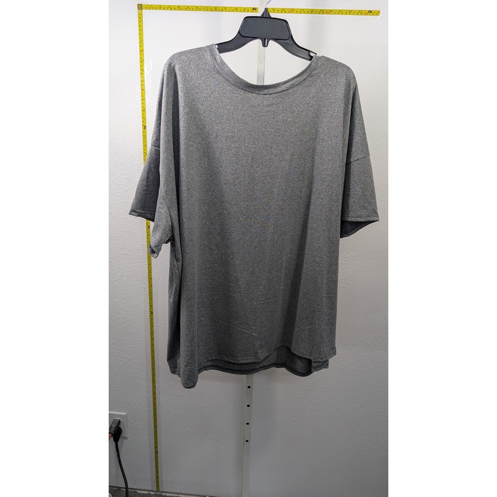 Misifi Gray Short Sleeve Active T-Shirt Mens 4XL New With Tags Oversized Gym Top